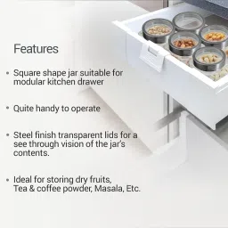 adhunyk Glass Grocery Container- 3000 ml image 5