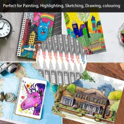 fexmy Art Markers 48 Colours with Carrying Case for Painting Sketching image 3