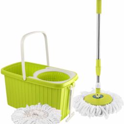 Kleeno Hi Clean Spin Mop with 2 refill and 1 liquid dispenser (Green) Wet & Dry Mop-image-36