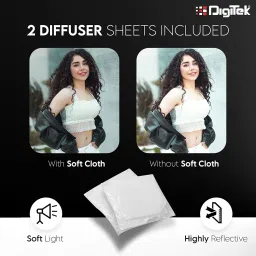 DIGITEK 90CM Octagon Soft Box with Bowens Mount, Comes Diffuser Sheets & Carrying Case Black Reflector Umbrella image 3