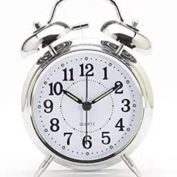Analog Silver Clock-5