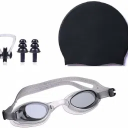 Swimming Set, Swimming Combo Set For (Swim Cap/swimmingGoggle/earplugs/noseclip) Swimming Cap-16