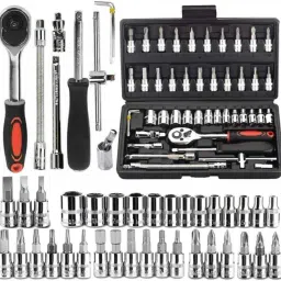 Premium 46 in 1 Pcs Combination Wrench Set/Combo Tools Repair 1/4" Socket Set Hand Tool Kit-picture-23
