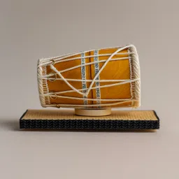 Miniature Yellow Dholak Art Rope & Rings Dholak-picture-28