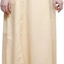 house of common FK-Women's Beige Cotton Petticoat Saree Underskirt Sari Pure Cotton Petticoat Pure Satin, Pure Silk Petticoat-image-71