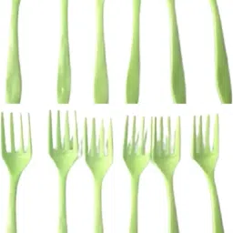 Pack of 12 Plastic Fork Disposable Plastic Fruit Fork, Dinner Fork Set-8