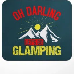 LASTWAVE Oh Darling Lets go Glamping, Camping Design Graphic Printed Non Slip Base Mousepad-image-96