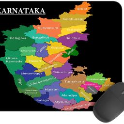 Kirmada Printed Design Mouse Pad Karnataka Indian State Mouse Pad. Mousepad-image-55