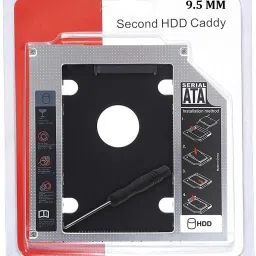 Tiasy Caddy for Second HDD/SSD to Your Laptop SATA Bay 9.5 MM 2nd Hard Disk 2nd HDD Caddy Internal Optical Drive-31