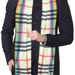 Checkered Wool Blend Men Multicolor Scarf-30