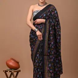 Printed Ikkat Pure Cotton Saree-picture-4