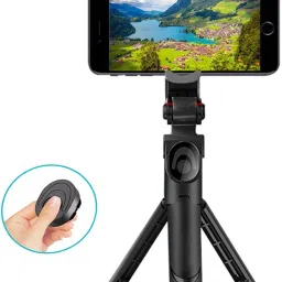 utkrist TOP SELLING PROFESSIONAL HANDHELD TRIPOD SELFIE STICK 3IN1 BLUETOOTH EXTENDABLE Tripod, Tripod Kit, Tripod Ball Head-0