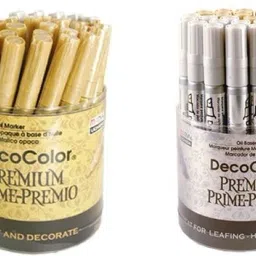 marvy uchida DecoColor Premium Paint Marker Chisel Tip GOLD (Pack of 1) image 4