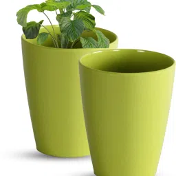 Plastic Tower Pot 14 inch Green Flower Pots for Home Office Garden Balcony Plant Container Set-image-77