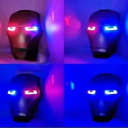 littlin Iron Man Face Mask Action Figure Toy with Light Effect for Party image 2