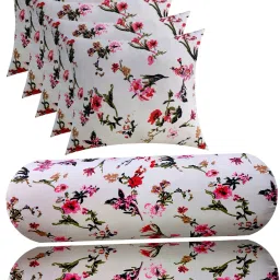 Microfibre Floral Bolster Pack of 7-16