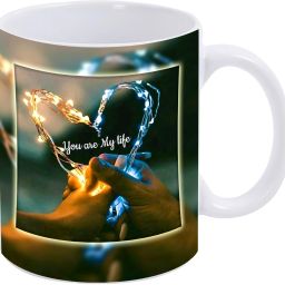 Love Gift for husband, wife, girlfriend, boyfriend Love you from my heart WM-58 Ceramic Coffee Mug-image-3