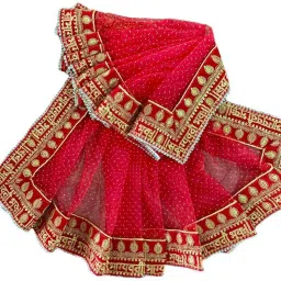 Net Embellished Red Women Dupatta-image-30