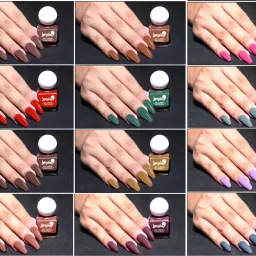 Glossy Finish Nail Polish | Long Lasting Shine, Quick Dry With Chip Resistant | 12 Different Glossy Colors-image-49