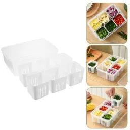 Plastic Kitchen-Storage-Set-Storage-in-Kitchen-Vegetable-Storage-Draining-Crisper Storage Basket-image-32