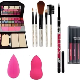 6155 Makeup Kit With 36h Eyeliner, Mini Lipstick,5pc. Brush 2 Puff-26