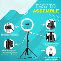 airtech Metal strong mobile phone tripod stand with ring fill light stand home event Tripod Kit, Tripod, Monopod Kit, Monopod image 4