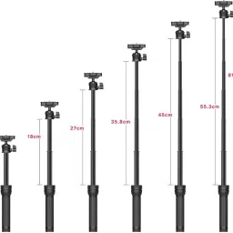 Yantralay Extendable Table top Tripod Selfie Stick with 2 in 1 Phone Mount, Vlogging Tripod image 3