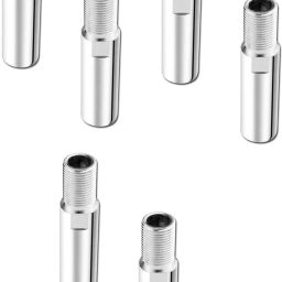 Extension Nipple Faucet For Fitting Full Brass 4inch Silver Chrome Pack Of 6 Faucet Nozzle-12