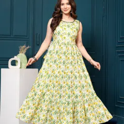 Floral Print Viscose Rayon Stitched Anarkali Gown-picture-21
