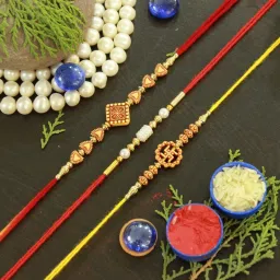 Designer Rawat_S3_538-11 Assorted Rakhi, Chawal Roli Pack Set-image-93