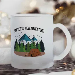 gathari Wanderlust Frosted White 350ml Glass Coffee Mug-picture-42
