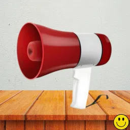 Handheld Megaphone with Siren, Microphone & Rechargeable for Outdoor EventsB124 Megaphone Portable Megaphone Siren Loudspeaker Function &Long Battery BackupI124 Outdoor PA System-10