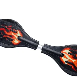 Black fire Wave Board Skateboard with LED Wheels & Carry Bag 9 inch x 34 inch Skateboard-image-44