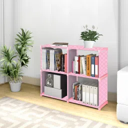 Multipurpose Collapsible Bookshelf 10 Racks Book Stand Almirah for Home & Kids Metal Open Book Shelf-43