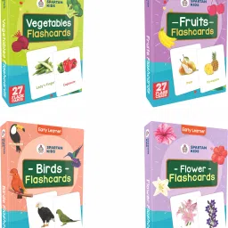 Bird,Vegetables,Flower and Fruit Flash Cards For Kids(set of 4)-11