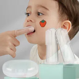 Baby Finger Toothbrush1 with Case (Kids Toothbrush Non-Toxic odorless Baby Brush Extra Soft Toothbrush-image-26