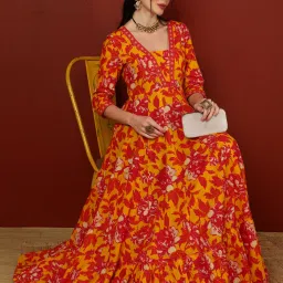 Women Printed Pure Cotton Anarkali Kurta-picture-20