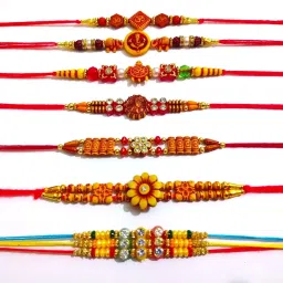 Designer AM-Rakhi-1079-N Plastic (PVC) Chawal Roli Pack Set-image-16