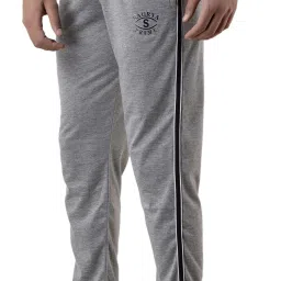 Men Striped Grey Track Pants-image-34