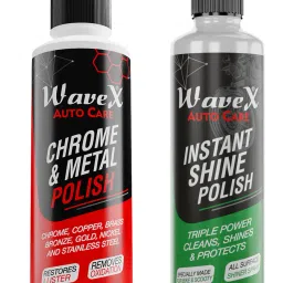 Chrome and Metal Polish 350 GMS, Instant Spray Car and Bike Polish 350ML Combo-picture-12