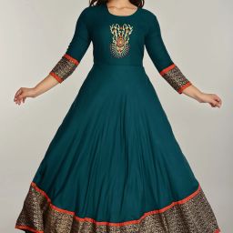 Rayon Blend Stitched Anarkali Gown-image-41