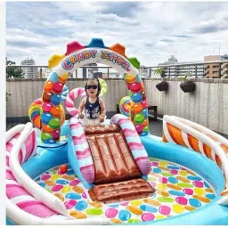 Intex Inflatable (IND*061) Candy Zone Water Play Center With Pump Inflatable Swimming Pool-25