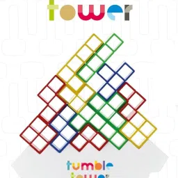 mkj Tetra Tower Game 16 Pcs Stack Tower, Swing Stack Child Balance Building Block image 3