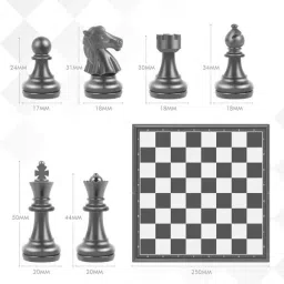 bestie toys Magnetic Eductional Toys Chess Set Foldable Board Easy Learn for Kids(10 Inch) Strategy & War Board Game image 3