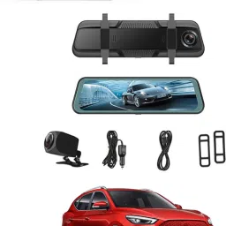 Digital 9.66inch Mirror DVR Full Touch Screen With TFT/Night Vision For Car-332 Black LED-image-81