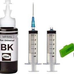 verena Refill ink Compatible For PG 47/Cl 57 Cartridge (SuctionTool+Syringe) 100mlx2 Black Ink Cartridge-17