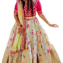 dhrishutextile Embroidered Semi Stitched Lehenga Choli-picture-8