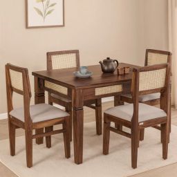 woodsworth from pepperfry Adelaide Sheesham Wood 4 Seater Dining Set In Provincial Teak Finish-picture-26