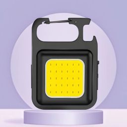 Mini LED COB Keychain Flashlight, With 4 Light Modes with long battery lifeQ495 4 hrs Torch Emergency Light-image-94