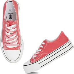 Comfortable Plim Double sole Canvas Lace-up Casual Sneakers Shoes For Women-image-11